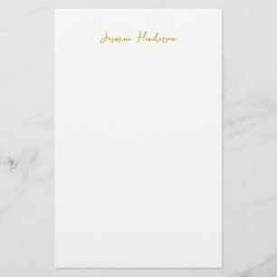Beruflicher Name der Goldfarbenkalligraphie Briefpapier