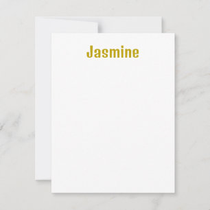 Beruflicher Name der Goldfarbenkalligraphie RSVP Karte