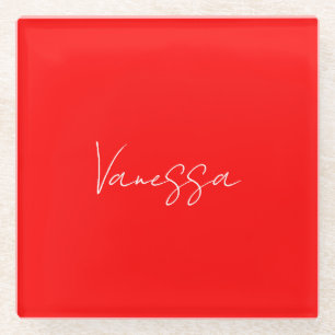 Beruflicher Name der Handschrift Glasuntersetzer