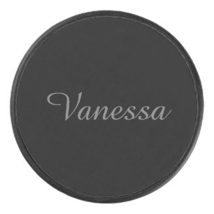Beruflicher Name der Handschrift in schwarz Eishockey Puck
