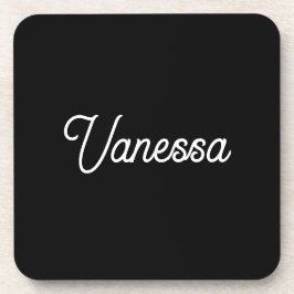 Beruflicher Name der Handschrift in schwarz Getränkeuntersetzer