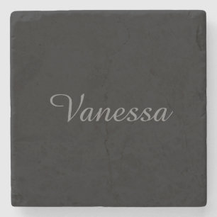 Beruflicher Name der Handschrift in schwarz Steinuntersetzer