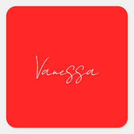 Beruflicher Name der Handschrift Quadratischer Aufkleber