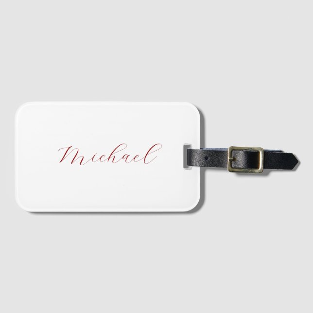 Beruflicher Name der Schrift minimalistisch modern Gepäckanhänger (Vorderseite (Horizontal))