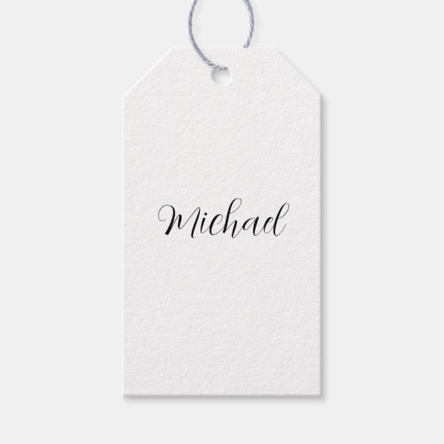 Beruflicher Name der Schrift minimalistisch modern Geschenkanhänger (Vorderseite)