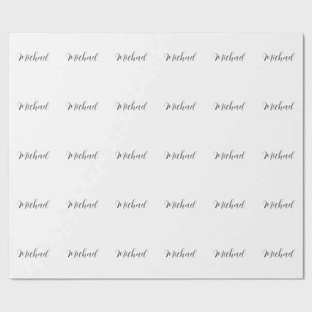 Beruflicher Name der Schrift minimalistisch modern Geschenkpapier (Flach)