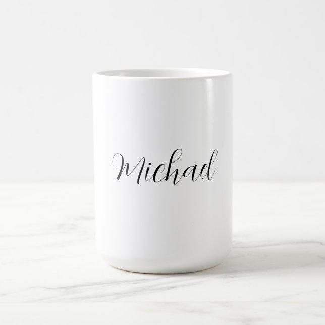 Beruflicher Name der Schrift minimalistisch modern Kaffeetasse (Mittel)