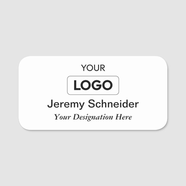 Beruflicher Name des Logos Namensschild (Vorderseite)