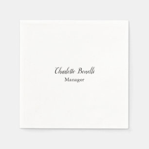 Beruflicher Name für Minimalistische Handschrift Serviette