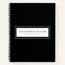 Beruflicher Name und Gerahmter Name/Gegenstand Notizbuch