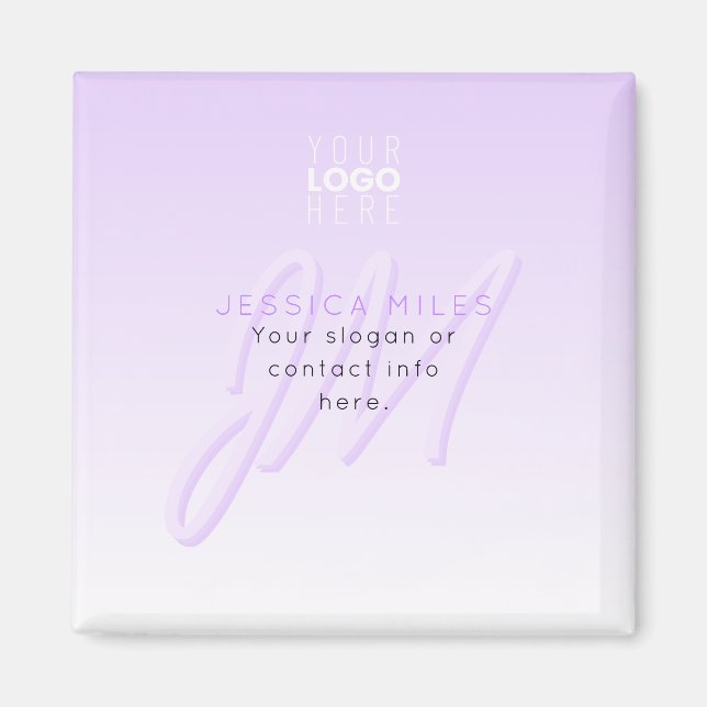 Beruflicher Name und Slogan | Helllila Magnet (Vorne)