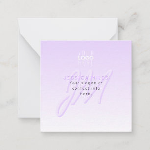 Beruflicher Name und Slogan   Helllila Mitteilungskarte