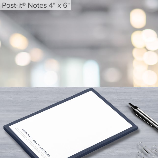 Beruflicher Navy Gerahmt 4x6 Post-it Klebezettel (Von Creator hochgeladen)