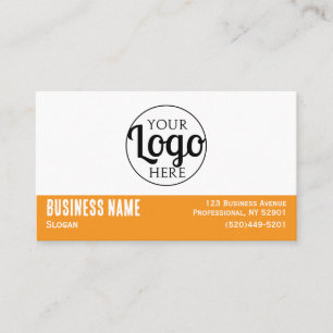 Beruflicher Orange- und White QR-Code für Logos Visitenkarte