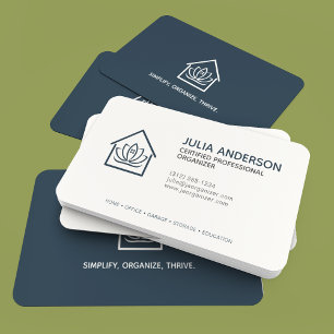 Beruflicher Organisator Navy Blue Visitenkarte