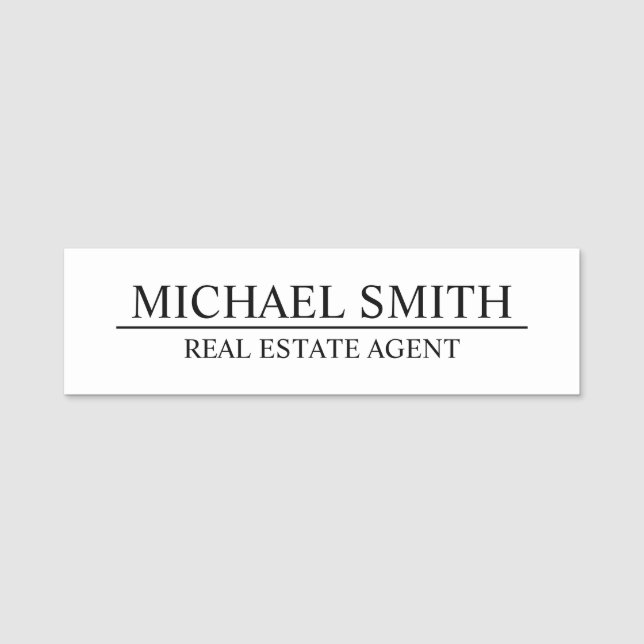 Beruflicher Personalisierter Name Namensschild (Vorderseite)