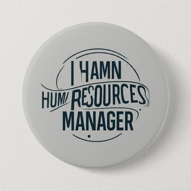Beruflicher Personalmanager Button (Vorderseite)
