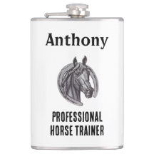 Beruflicher Pferdetrainer Schwarz-weiß Sketch Mare