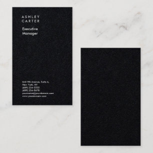 Beruflicher Premiumschwarz schlicht minimalistisch Visitenkarte