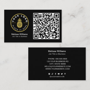 Beruflicher QR-Code Benutzerdefiniertes Logo Schwa Visitenkarte