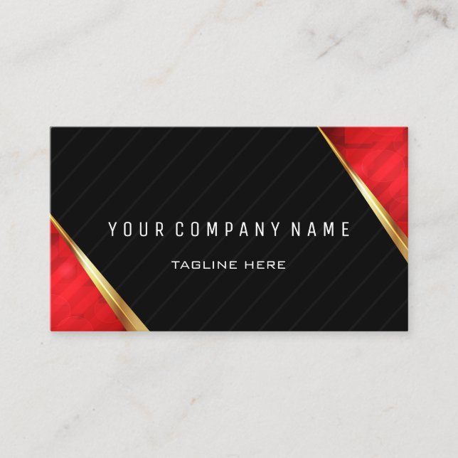 Beruflicher QR-Code BOLD rot und schwarz Visitenkarte (Vorderseite)