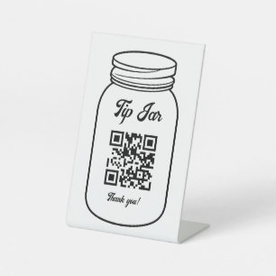 Beruflicher QR-Code Digital Tipp Jar Sockelschild