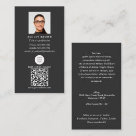 Beruflicher QR-Code Einfach Modernes Logo Foto Visitenkarte