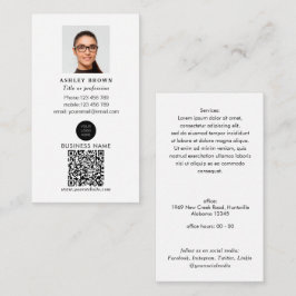 Beruflicher QR-Code Einfaches Anwesen Foto Visitenkarte