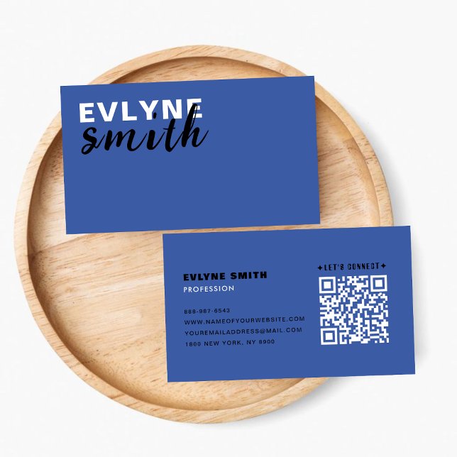 Beruflicher QR-Code Einzigartiges preußisches blau Visitenkarte (Von Creator hochgeladen)