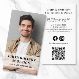 Beruflicher QR-Code Foto Social Media Visitenkarte