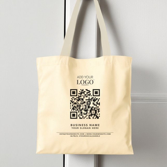 Beruflicher QR-Code für moderne Minimal-Business-L Tragetasche (Von Creator hochgeladen)