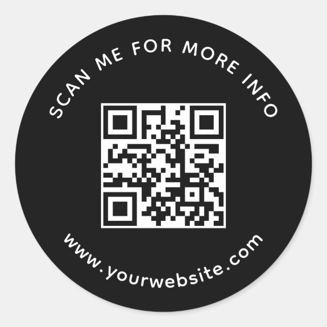 Beruflicher QR-Code für UnternehmenWeitere Informa Runder Aufkleber (Vorderseite)