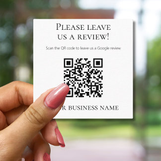 Beruflicher QR-Code Google-Review Quadratische Visitenkarte