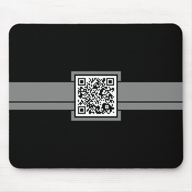 beruflicher QR-Code: Grauband Mousepad (Vorne)
