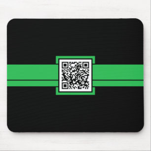 beruflicher QR-Code: grünes Band Mousepad