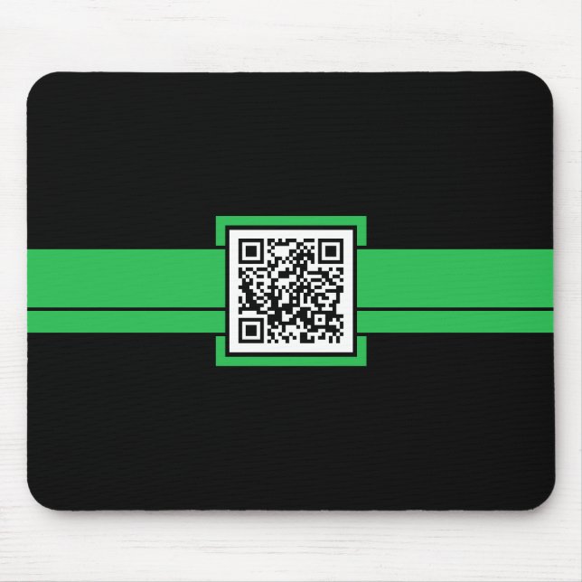 beruflicher QR-Code: grünes Band Mousepad (Vorne)