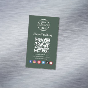 Beruflicher QR-Code in Verbindung mit unseren Soci Magnetische Visitenkarte