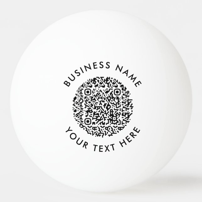 Beruflicher QR-Code-Logo-Minimal einfach Tischtennisball (Vorderseite)