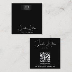 Beruflicher QR-Code minimalistisch Quadratische Visitenkarte