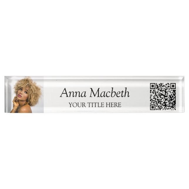 Beruflicher QR-Code Namensplakette (Vorderseite)