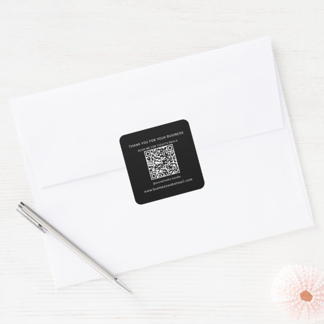 Beruflicher QR-Code Quadratischer Aufkleber (Umschlag)