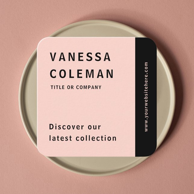 Beruflicher QR-Code Rosa Social Media Quadratische Visitenkarte (Von Creator hochgeladen)