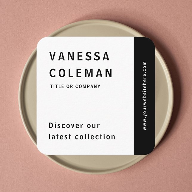 Beruflicher Qr-Code Schwarz-Weiß-Social Media Quadratische Visitenkarte (Von Creator hochgeladen)