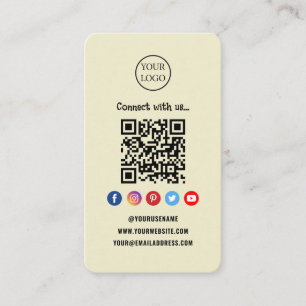 Beruflicher Qr Code Soziale Medien Verbinden Sie m Visitenkarte