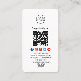 Beruflicher Qr Code Soziale Medien Verbinden Sie m Visitenkarte