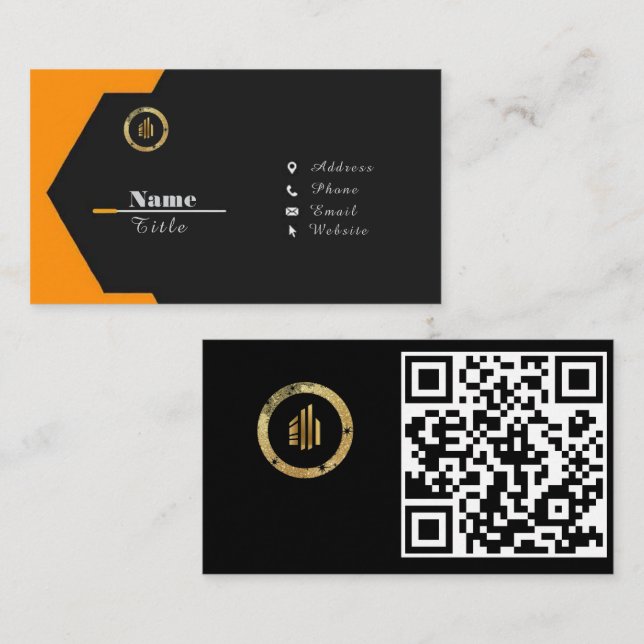 Beruflicher QR-Code Visitenkarte (Vorne/Hinten)
