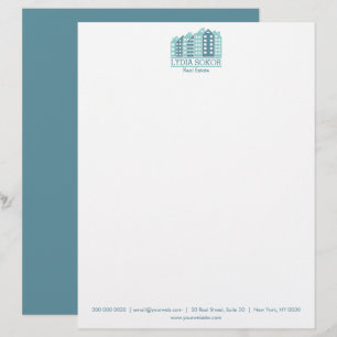 Beruflicher Real Anwesen Letterhead Briefbogen