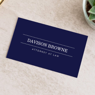 Beruflicher Rechtsanwalts-dunkelblaue Visitenkarte