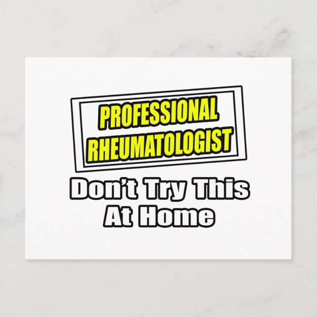 Beruflicher Rheumatologe .. Joke Postkarte (Vorderseite)