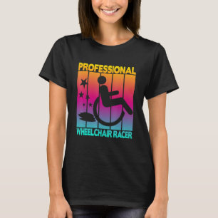 Beruflicher Rollstuhl Racer Vintag Paraplegium T-Shirt